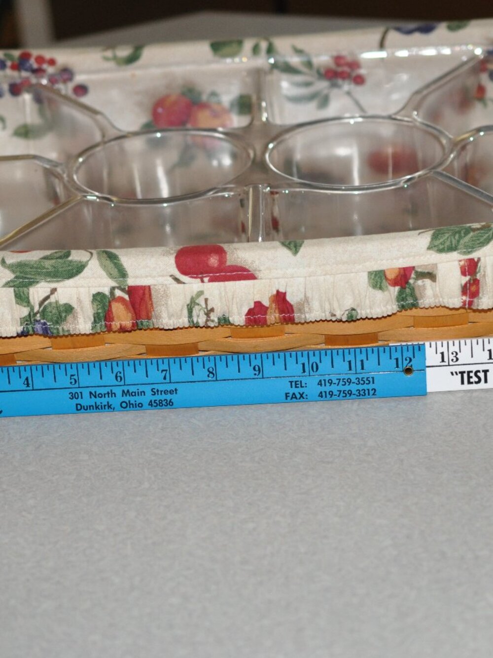 Longaberger Large Hostess Seving Tray basket with plastic protector / liner